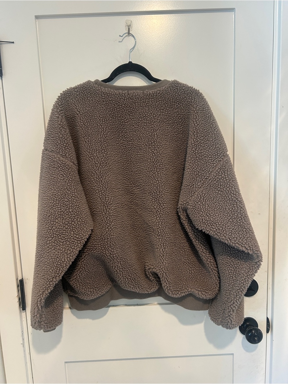 The Bar Gigi Teddy Sweatshirt in CINDER/GREY - Picture 4 of 6